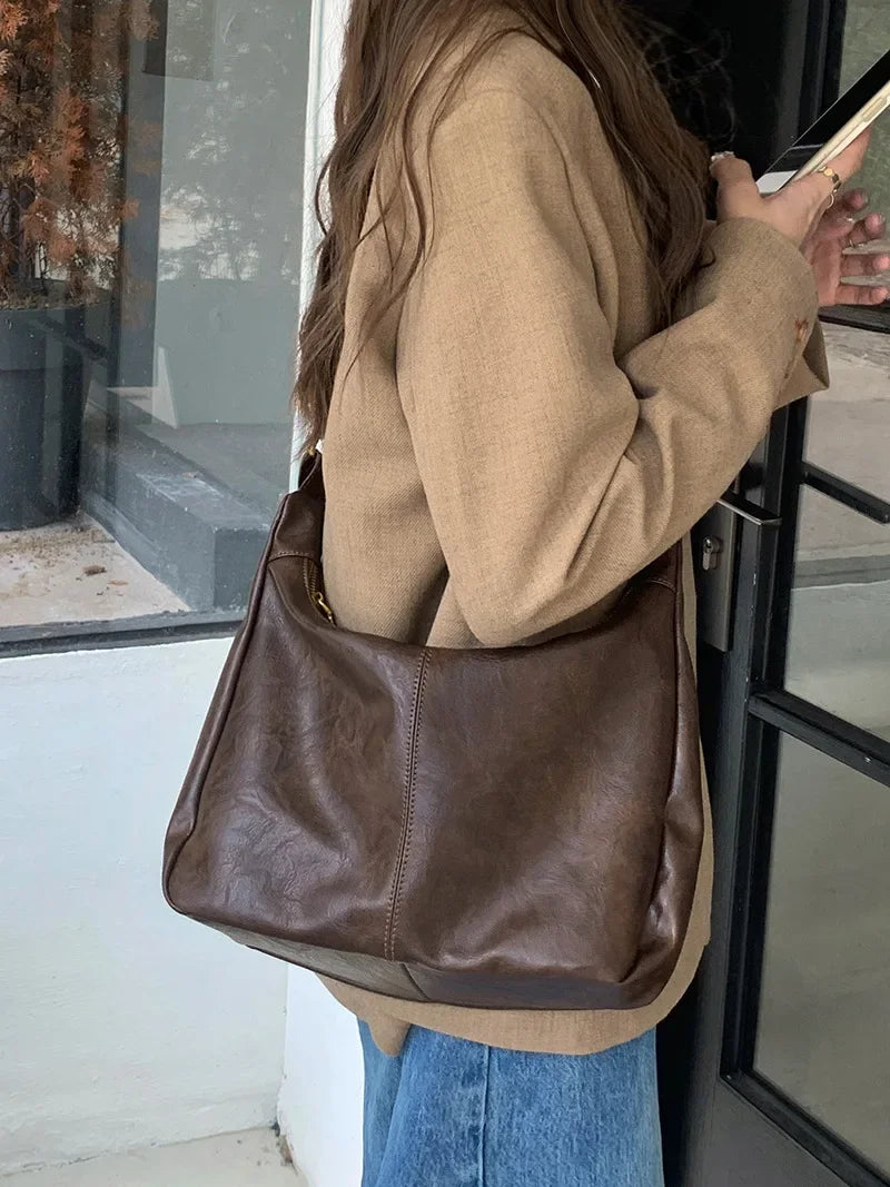 Cowhide Women Handbag Luxury Shoulder Bag Ladies Leather Tote Fashion Female Messenger High Quality Designer Purse Elegant